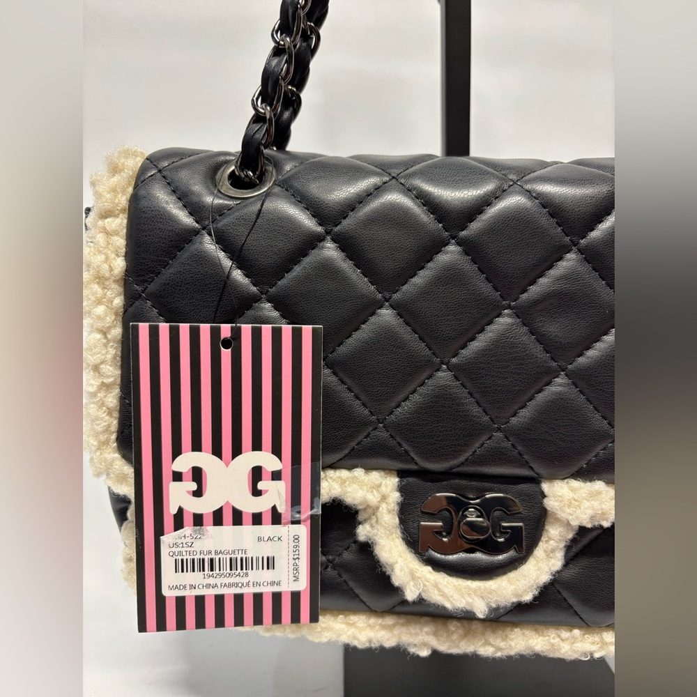 ✨Gilda Paris Quilted Fur Baguette Bag - Picture 5 of 9